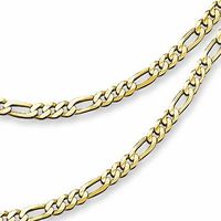 Men's 10K Gold 5.4mm Figaro Bracelet and Necklace Set|Peoples Jewellers