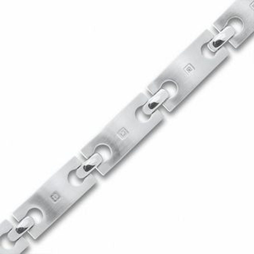 Men's Diamond Accent Bracelet in Stainless Steel - 8.25"|Peoples Jewellers