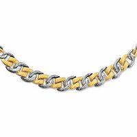 10K Two-Tone Gold Horseshoe Link Necklace|Peoples Jewellers