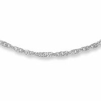 030 Gauge Singapore Chain Necklace in 14K White Gold - 20"|Peoples Jewellers