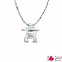 0.20 CT. Certified Canadian Diamond Inuk Shuk Pendant in 14K White Gold (I/I1)|Peoples Jewellers