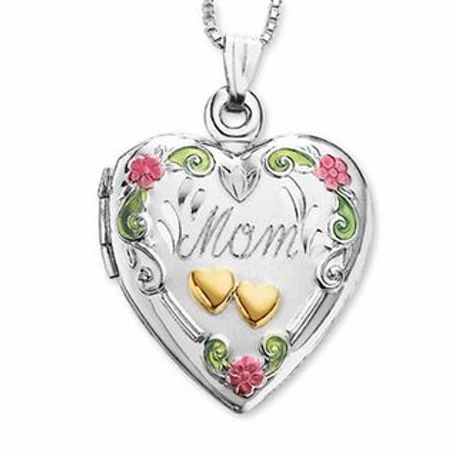 Mom Heart Locket in Sterling Silver|Peoples Jewellers