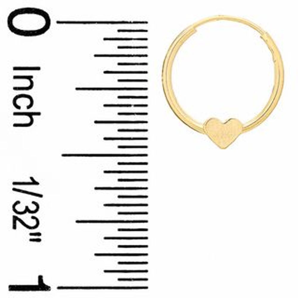 Child's 14K Gold Heart Hoop Earrings|Peoples Jewellers