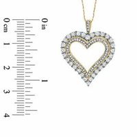 1.00 CT. T.W. Diamond Elegant Heart Pendant in 10K Gold|Peoples Jewellers