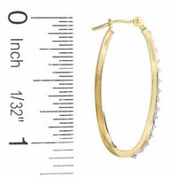 Diamond Fascination™ Square Twist Tube Hoop Earrings in 14K Gold|Peoples Jewellers