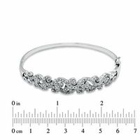 0.33 CT. T.W. Diamond Vintage-Inspired Swirl Bangle in Sterling Silver|Peoples Jewellers