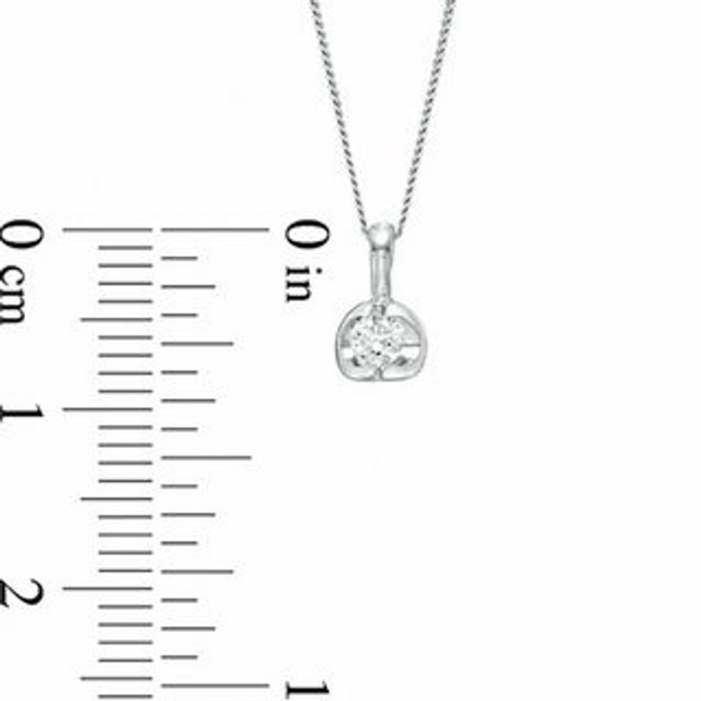 CT. Canadian Certified Diamond Solitaire Tension-Set Pendant in 14K White Gold (I/I2)|Peoples Jewellers