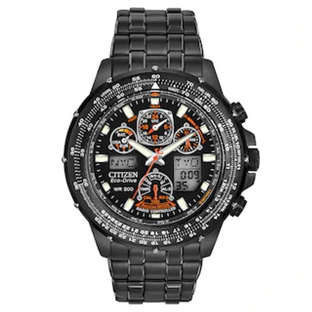 Men's Citizen Eco-Drive® Promaster Skyhawk A-T Chronograph Black IP Watch (Model: JY0005-50E)|Peoples Jewellers