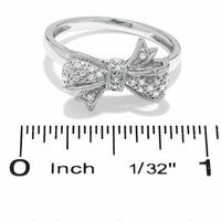 0.09 CT. T.W. Diamond Bow Ring in 10K White Gold|Peoples Jewellers