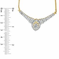 1.75 CT. T.W. Marquise Diamond Crown Necklace in 10K Gold|Peoples Jewellers