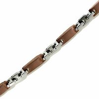 Stainless Steel Chocolate IP Fashion Necklace and Bracelet Set|Peoples Jewellers