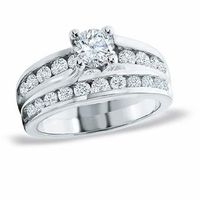 1.00 CT. T.W. Diamond Bridal Set in 14K White Gold|Peoples Jewellers