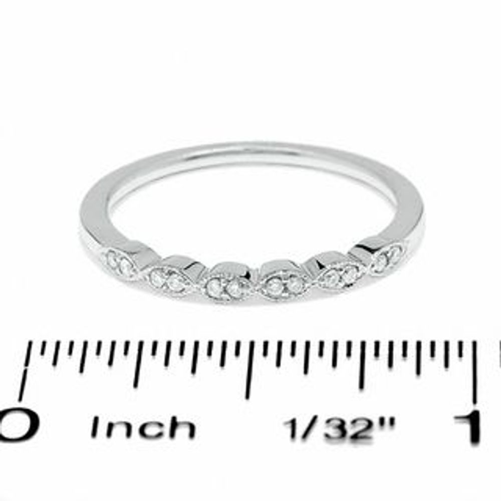 Diamond Accent Stackable Band in 14K White Gold|Peoples Jewellers