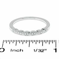 Diamond Accent Stackable Band in 14K White Gold|Peoples Jewellers