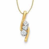 Sirena™ 0.50 CT. T.W. Diamond Three Stone Pendant in 14K Gold|Peoples Jewellers