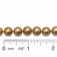 9.0-10.0mm Champagne Freshwater Cultured Pearl Strand in 14K Gold|Peoples Jewellers