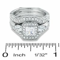 2.00 CT. T.W. Princess-Cut Diamond Bridal Set in 14K White Gold|Peoples Jewellers