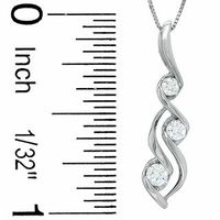 Sirena™ 0.33 C.T. T.W. Diamond Three Stone Pendant in 14K White Gold|Peoples Jewellers