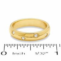 0.15 CT. T.W. Diamond Five Stone Flush Stack Band in 14K Gold|Peoples Jewellers