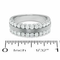 1.00 CT. T.W. Diamond Two Row Band in 14K White Gold|Peoples Jewellers