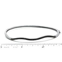 0.15 CT. T.W. Diamond Wavy Bangle in Sterling Silver|Peoples Jewellers