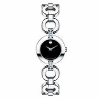 Ladies' Movado Bela Moda Stainless Steel Bangle Watch with Diamond Accents (Model: 0605855)|Peoples Jewellers