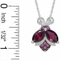 Brazilian Garnet Ladybug Pendant in Sterling Silver|Peoples Jewellers