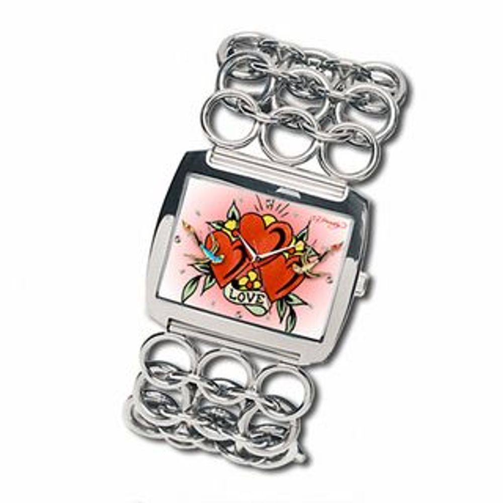 Ed Hardy Ladies' Lynx Heart Watch (Model: LY-HT)|Peoples Jewellers