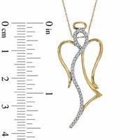 0.20 CT. T.W. Diamond Angel Pendant in 10K Gold|Peoples Jewellers