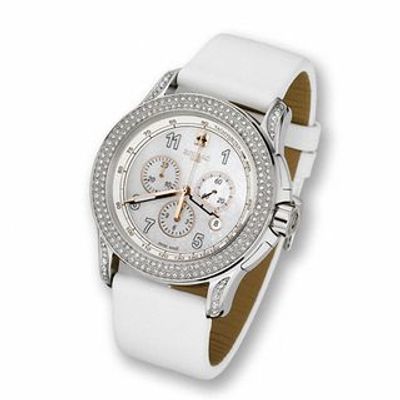 Ladies' Zodiac Streamline Chronograph Strap Watch with Mother-of-Pearl Dial (Model: ZO3911)|Peoples Jewellers