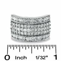 2.00 CT. T.W. Diamond Three Row Anniversary Band in 10K White Gold|Peoples Jewellers