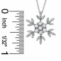 0.25 CT. T.W. Diamond Snowflake Pendant in 10K White Gold|Peoples Jewellers