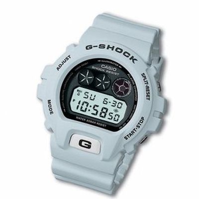 Men's Casio Solar Atomic White G-Shock Watch with Black Dial (Model: DW6900FS-8)|Peoples Jewellers