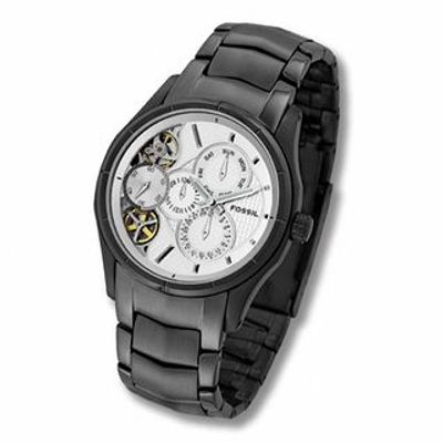 Men's Fossil Twist Automatic Watch with Silver-Tone Dial (Model: ME1019)|Peoples Jewellers