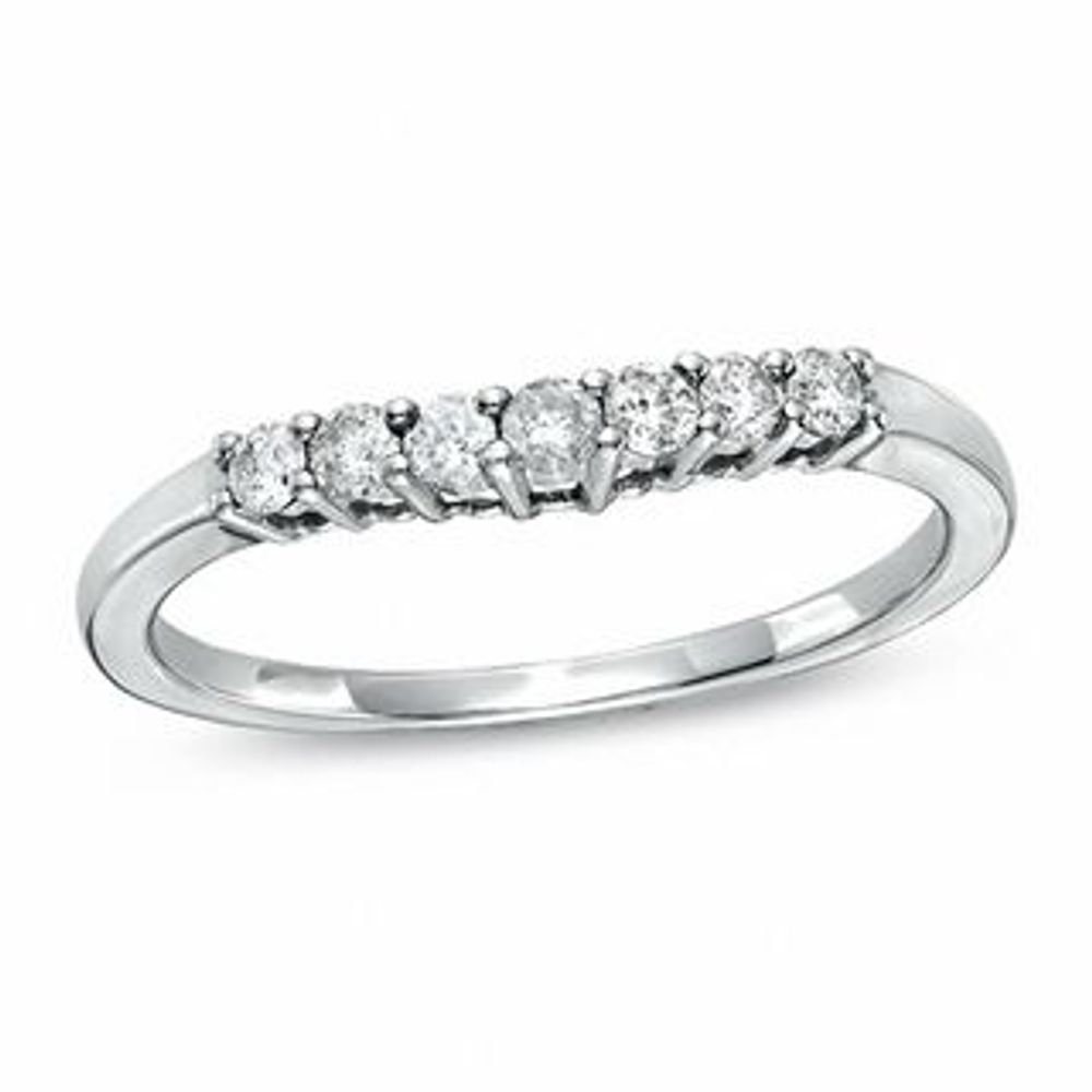 Ladies' CT. T.W. Diamond Contour Wedding Band in 14K Gold|Peoples Jewellers