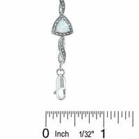 6.0mm Trillion-Cut Lab-Created Opal Bracelet in Sterling Silver with Diamond Accent - 7.25"|Peoples Jewellers