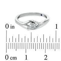 0.20 CT. T.W. Diamond Triple Cluster Promise Ring in 10K White Gold|Peoples Jewellers