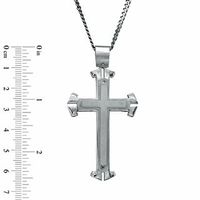 Cross Pendant in Stainless Steel - 24"|Peoples Jewellers