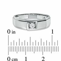 Men's 0.15 CT. Certified Canadian Diamond Solitaire Ring in 14K White Gold (I/I1)|Peoples Jewellers
