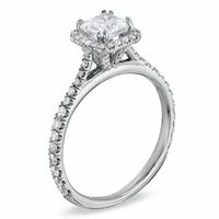 CT. T.W. Princess-Cut Diamond Framed Engagement Ring in 14K White Gold|Peoples Jewellers
