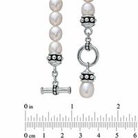 Honora Pallini 7.5-8.5mm Oval Freshwater Cultured Pearl Strand Toggle Bracelet-7.5"|Peoples Jewellers