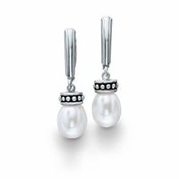 Honora Pallini 7.5-8.5mm Oval Freshwater Cultured Pearl Drop Earrings in Sterling Silver|Peoples Jewellers