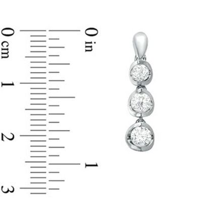 1.00 CT. T.W. Canadian Certified Diamond Dangle Earrings in 14K White Gold|Peoples Jewellers