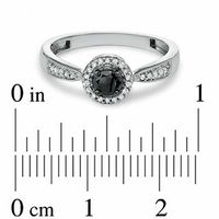 0.25 CT. T.W. Enhanced Black and White Diamond Ring in 10K White Gold|Peoples Jewellers