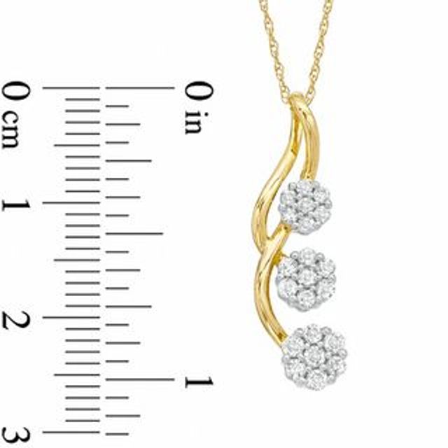 0.33 CT. T.W. Diamond Cherry Blossom Pendant in 10K Gold|Peoples Jewellers