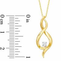 0.07 CT. Diamond Swirl Pendant in 10K Gold|Peoples Jewellers