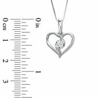 Sirena™ 0.10 CT. Diamond Heart Pendant in 10K White Gold|Peoples Jewellers