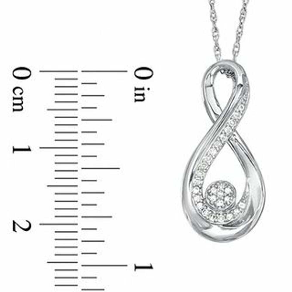 Diamond Accent Infinity Knot Pendant in Sterling Silver|Peoples Jewellers