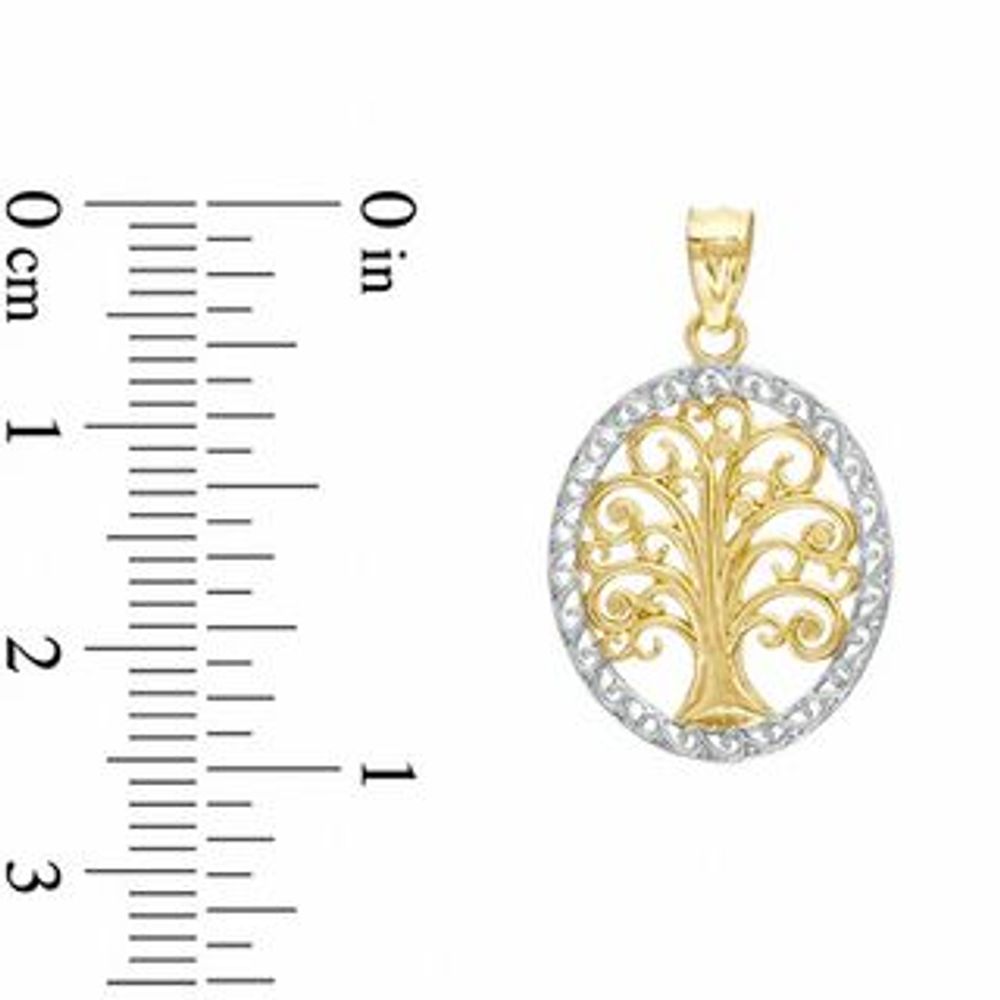 10K Two-Tone Gold Tree of Life Charm|Peoples Jewellers