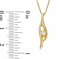 Sirena™ Diamond Accent Bypass Pendant in 10K Gold|Peoples Jewellers